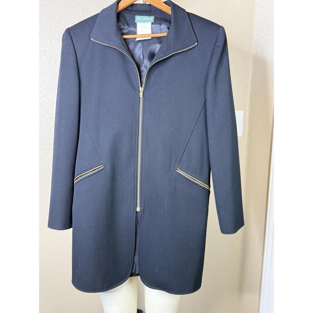 Harve Benard Women 100%‎ Wool Overcoat Size 12,  Black